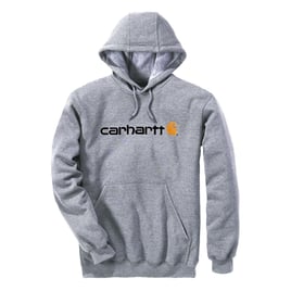 Carhartt Signature logo hoodie heather grey