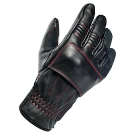 Biltwell Belden gloves black/redline CE appr.