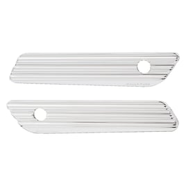 Arlen Ness, saddlebag latch cover set. 10-Gauge, chrome